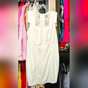 Forever 21 Off White Lace Midi Dress